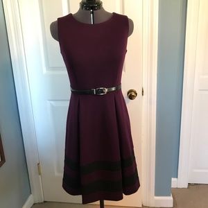 Calvin Klein purple/black knit dress size 4